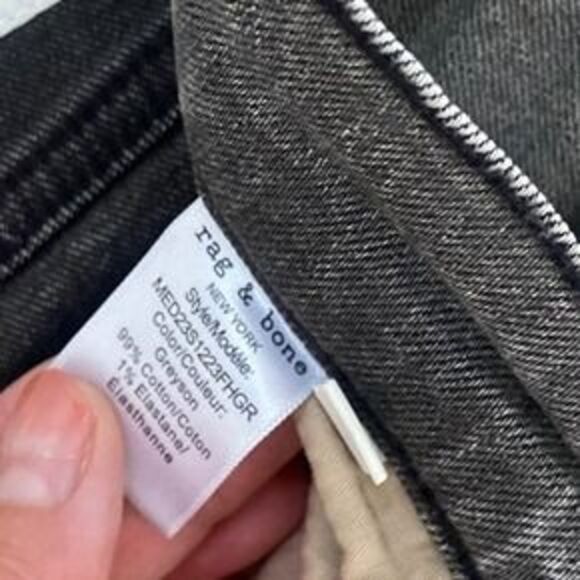 Mens Rag & Bone Fit 2 Slim Fit Jeans 30x32 - Greyson Grey - Picture 7 of 8